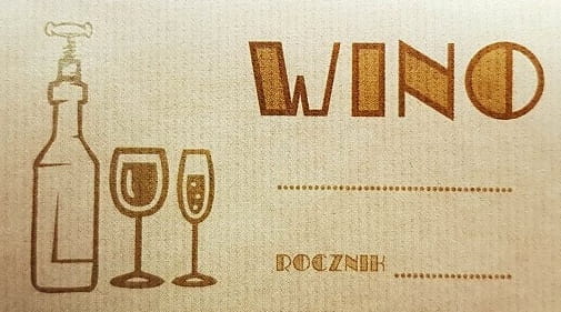 Etykieta OLD Wino na butelki z domowym winem