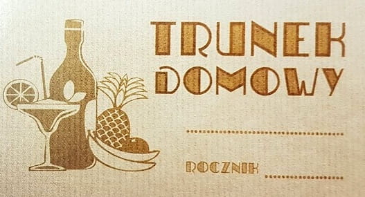 Etykieta OLD Trunek Domowy w stylu retro