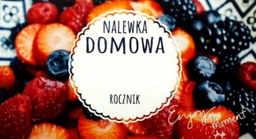 Etykieta prostokątna OWOCE LEŚNE na nalewkę