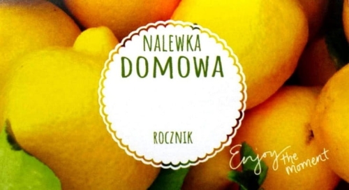 Etykieta prostokątna CYTRYNY na cytrynówkę