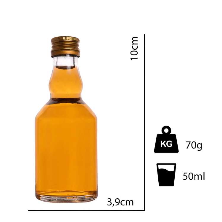 Butelka Elixir 50 ml – mała butelka i opakowanie na białym tle