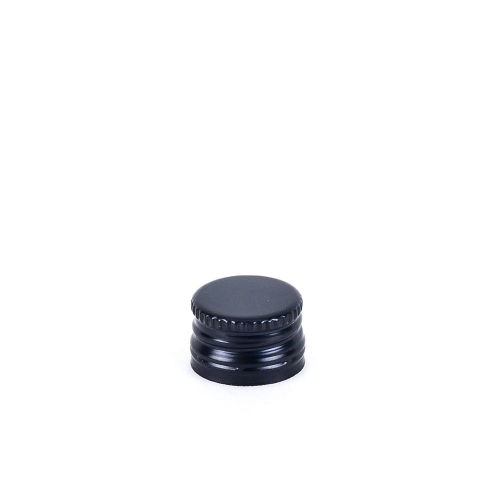 Zakrętka mini 18 mm czarna do miniaturek 50 ml
