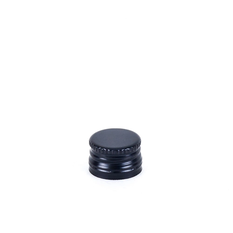 Zakrętka mini 18 mm czarna do miniaturek 50 ml