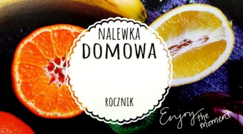 Etykieta prostokątna CYTRUSY na nalewkę