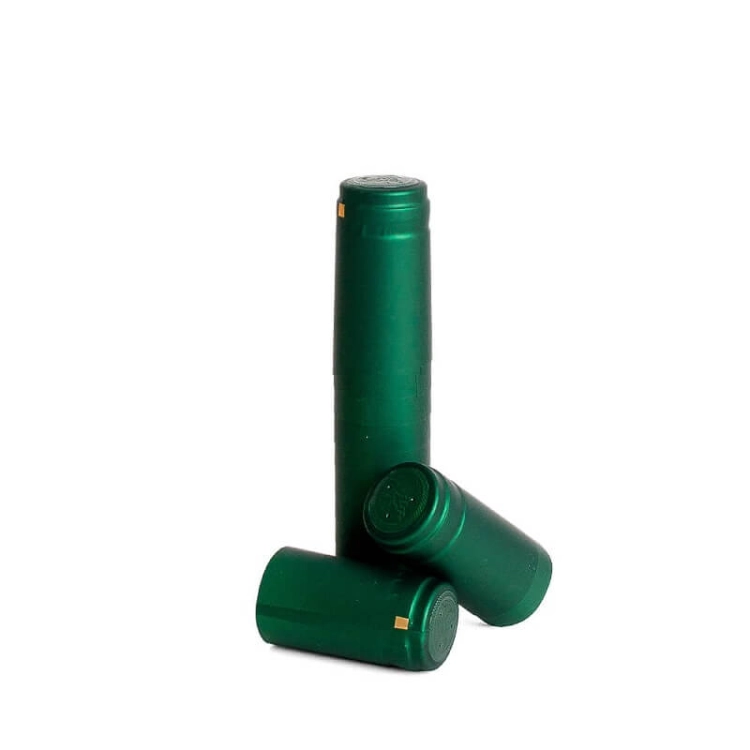 Kapturki termokurczliwe zielone na szyjkę 31 mm
