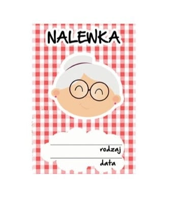 Etykieta na nalewkę Babcia samoprzylepna