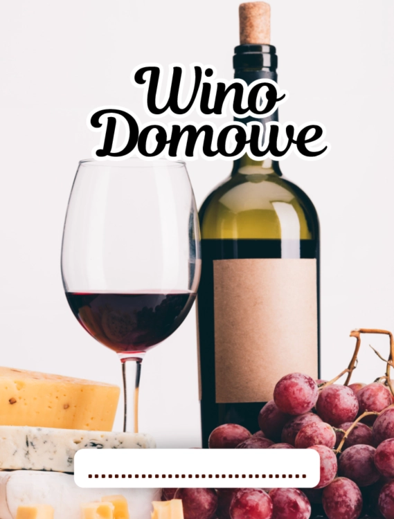 Etykieta Wino domowe 6x8 cm na butelki z winem