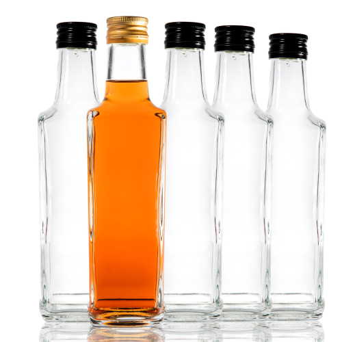 10 butelek Granit 200 ml z zakrętkami 28/18