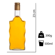 20 butelek Fala 500 ml z zakrętkami 28/38 mm – zdjęcie 7