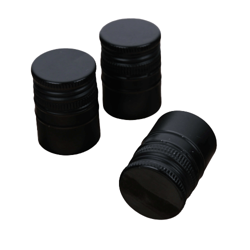 Zakrętka 28/38 mm czarna długa do butelek