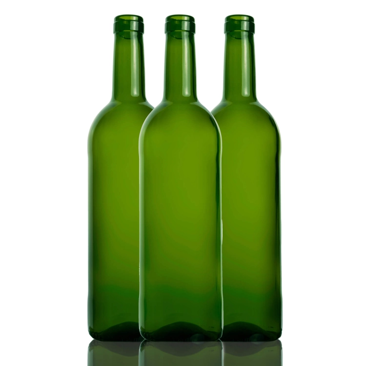 Butelka Bordeaux 750 ml zielona na wino – zdjęcie 4