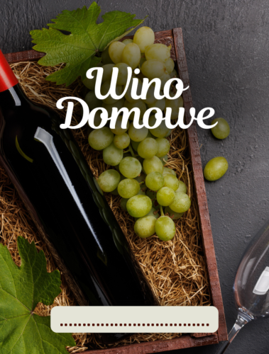 Etykieta Wino domowe jasne 6x8 cm na białe wino