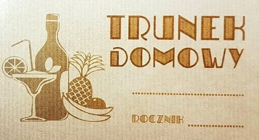 Etykieta OLD Trunek Domowy w stylu retro